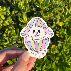 Easter Sticker, Easter Bunny Sticker, Easter Egg Stickers, Die Cut Vinyl Sticker
