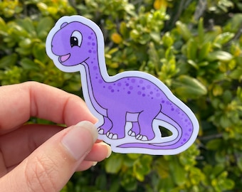 Dinosaur Sticker, Brontosaurus Sticker, Die Cut Vinyl Sticker