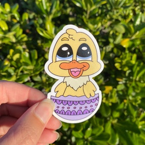 Easter Sticker, Easter Duck Sticker, Easter Egg Sticker, Die Cut Vinyl Sticker