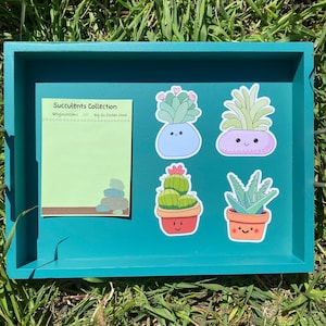 Paquete de pegatinas suculentas, pegatinas de plantas de interior, paquete de pegatinas de 4 piezas, pegatinas de vinilo troqueladas, pegatina gratis