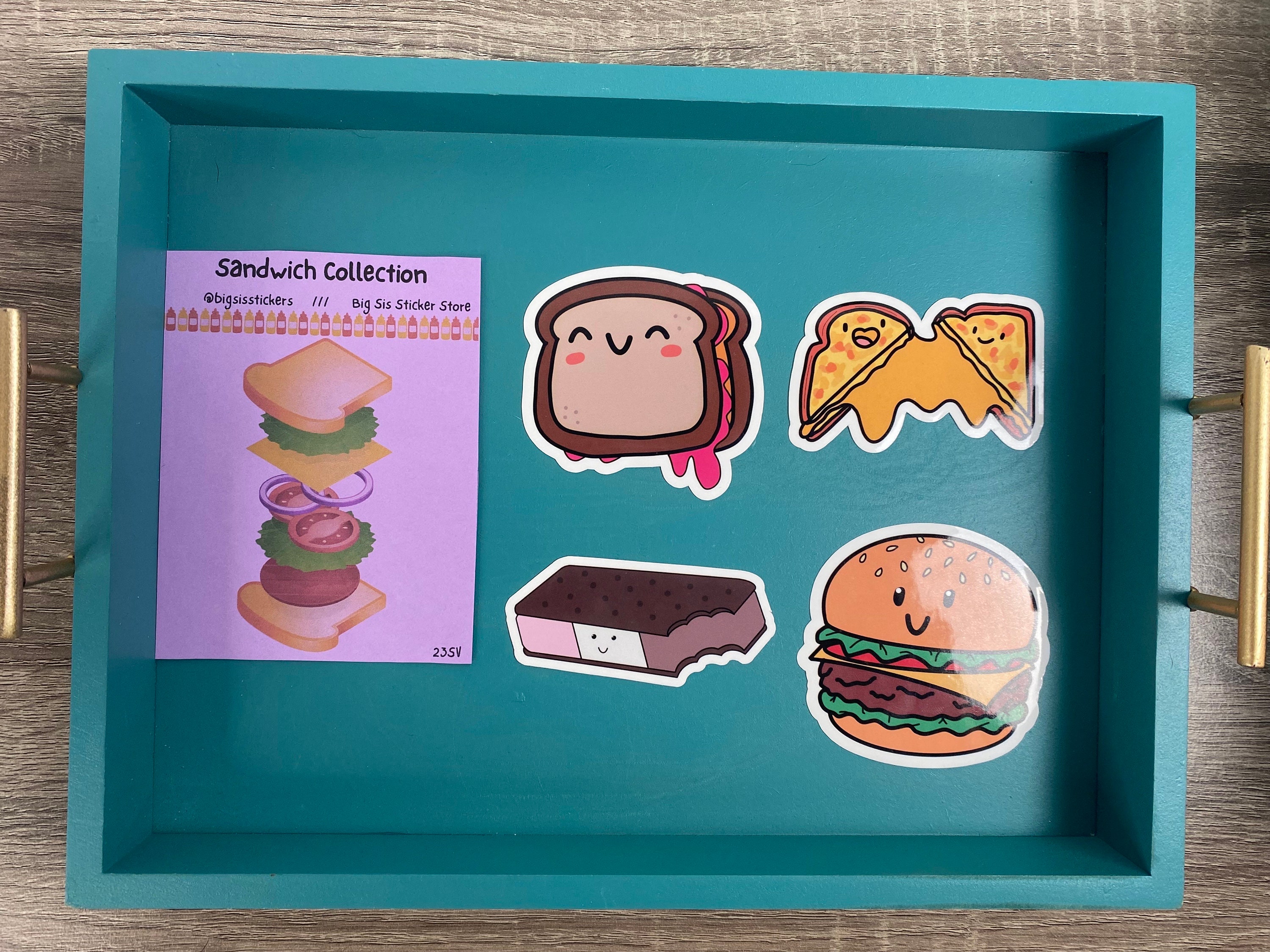 Sandwich Box Sticker Sandwich Sticker, Burger Sticker, Food Sticker, Die Cut Vinyl Sticker ...
