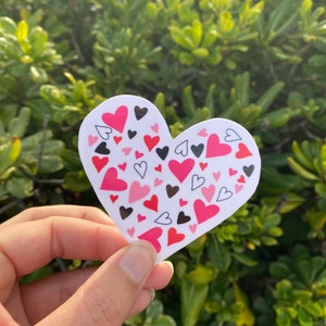 Valentine&#39;s Day Sticker, Heart Sticker, Die Cut Vinyl Sticker