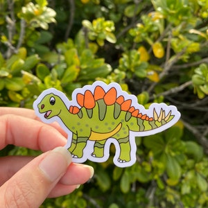 Dinosaur Sticker, Stegosaurus Sticker, Die Cut Vinyl Sticker