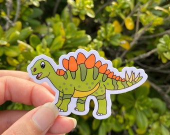 Dinosaur Sticker, Stegosaurus Sticker, Die Cut Vinyl Sticker