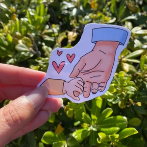Vatertags-Aufkleber, Hand-Aufkleber, Papa-Aufkleber, Papa-Holding-Hand-Aufkleber, Vater-und-Baby-Aufkleber, Gestanzter Vinyl-Aufkleber