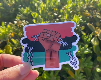 Juneteenth Sticker, Celebrate Freedom and Black History, Black History Month, Resistance & Political Merch, Resist Sticker