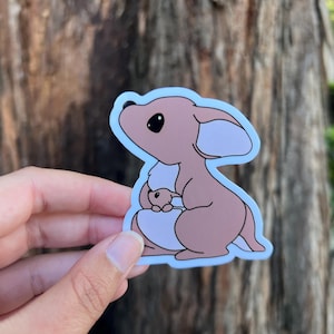 Stickers kangourou, petits autocollants, cadeau vétérinaire, cadeau technicien vétérinaire, autocollant en vinyle découpé, 3 pouces autocollant en vinyle, autocollants Kindle