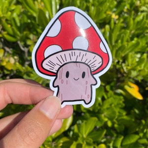 Sticker champignon, sticker champignon, sticker vinyle découpé