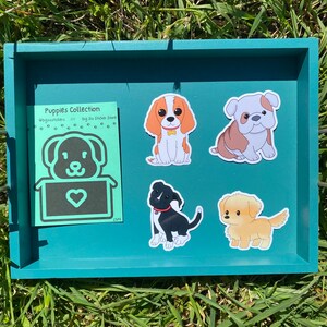 Paquete de pegatinas de cachorros, paquete de pegatinas de 4 piezas, pegatinas de vinilo troqueladas, pegatina gratis