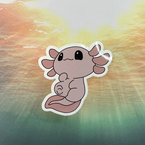 Meerestier-Aufkleber, Axolotl-Aufkleber, gestanzter Vinyl-Aufkleber