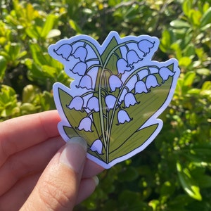 Sticker fleur, sticker muguet, sticker vinyle découpé