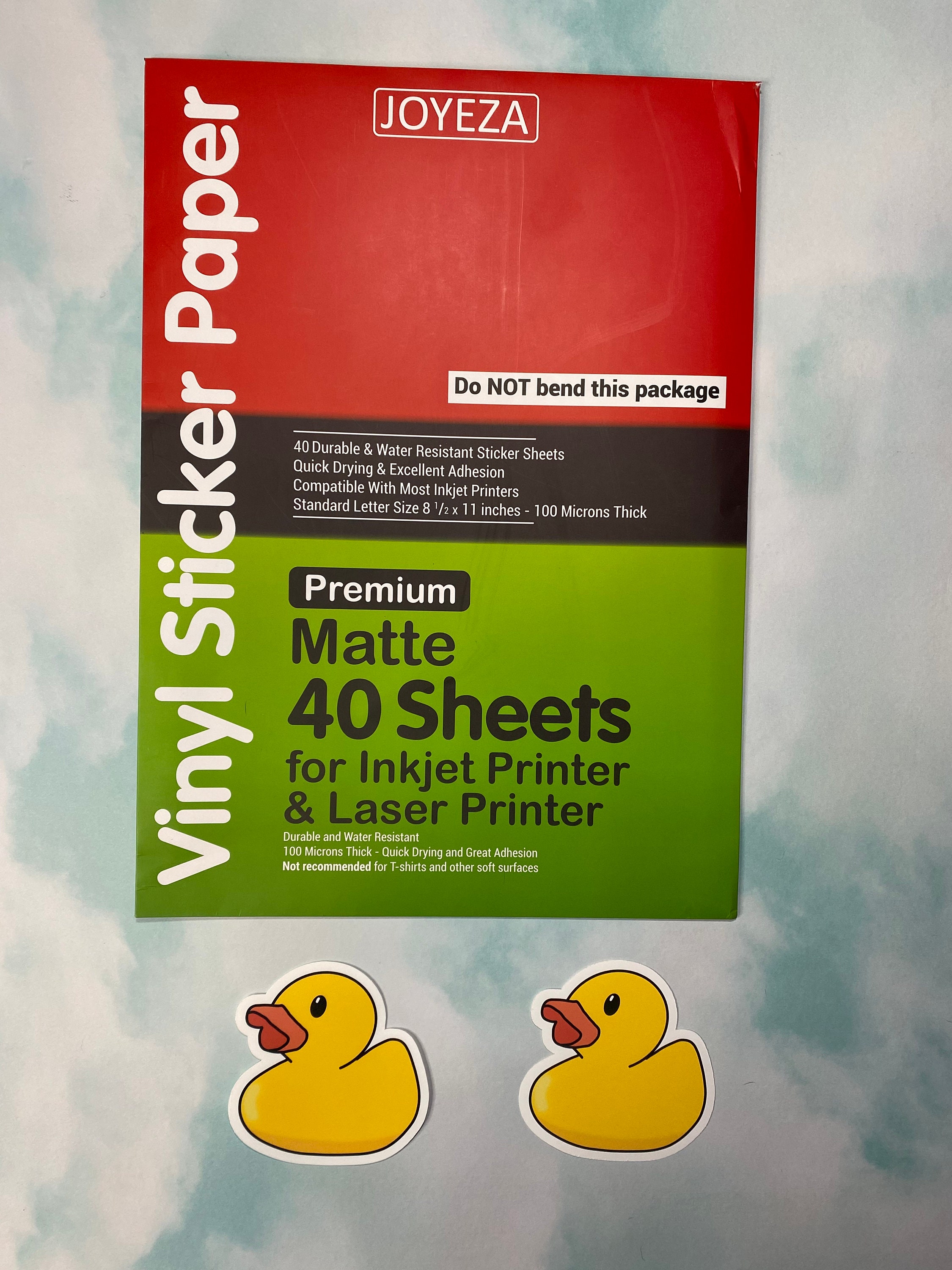 8.5 x 11 Sticker Paper - Weatherproof Matte Inkjet - OL177WJ