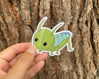 Grasshopper Sticker, Bug and Insect Sticker, Die Cut Vinyl Sticker, 3 inch Vinyl Sticker