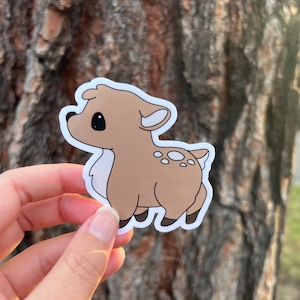 Deer Sticker, Forest Animal Sticker, Forest Sticker, Tiny Stickers, Die Cut Vinyl Sticker, 3 inch Vinyl Sticker, Kindle Stickers