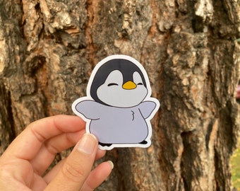Penguin Sticker, Arctic Animals Stickers, 3 inch Die Cut Vinyl Sticker, Christmas Stocking Stuffer Gift