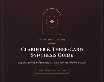 Tarot Clarifier Protocol and Three Card Spread Guide Printable PDF