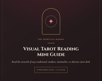 Visual Tarot Reading Guide, Intuitive Card Interpretation Printable PDF
