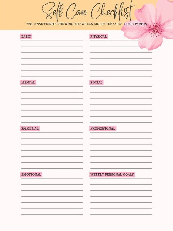 Self Care Checklist