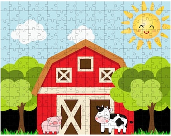 Leuke boerderijdierenpuzzel voor kinderen Barnyard verjaardagsfeestcadeau Peuter fotopuzzel Kinderpuzzeldoos Fotopuzzel met dieren Puzzelcadeau