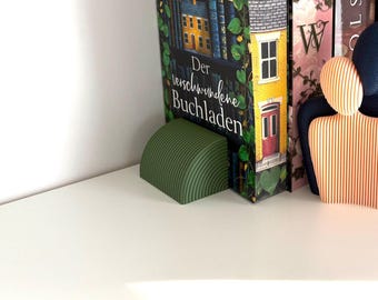 Fermalibri moderni a forma di scatola, fermalibri dalla forma moderna e dalla struttura scanalata, fermalibri di alta qualità in tanti bellissimi colori.