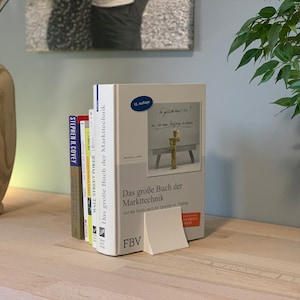 Bookend, minimalist book end, book holder, ideal for any bookworm, many beautiful colors image 1