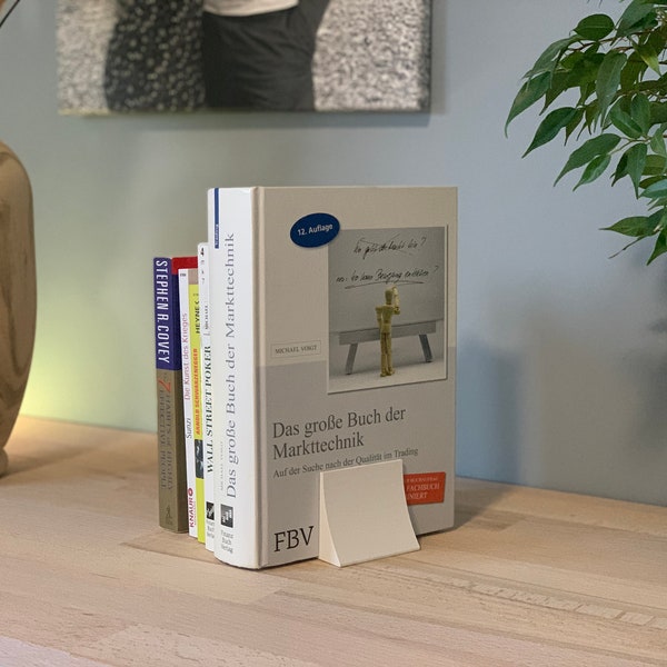 Bookend, minimalist book end, book holder, ideal for any bookworm, many beautiful colors