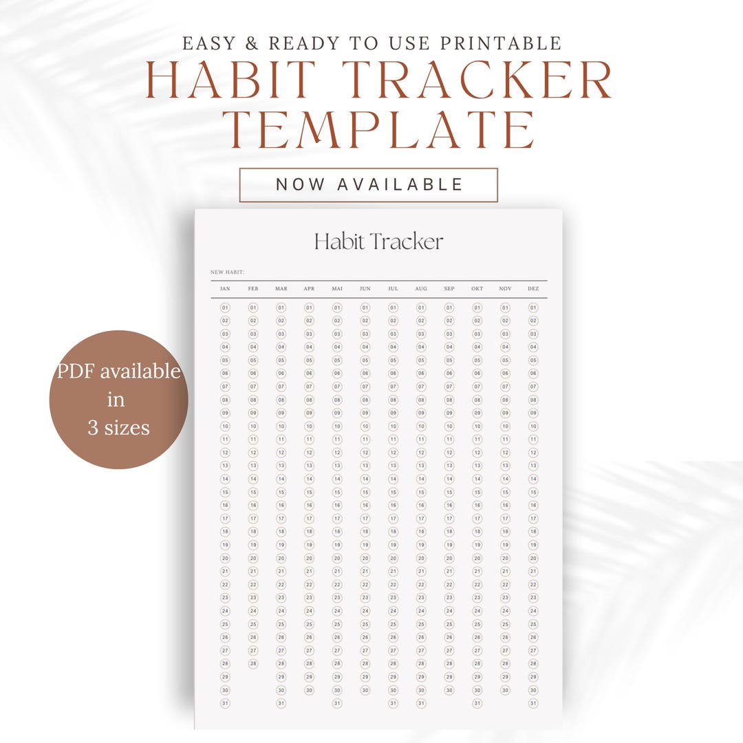 Habit Tracker Printable | Build Better Habits & Stay Consistent All ...