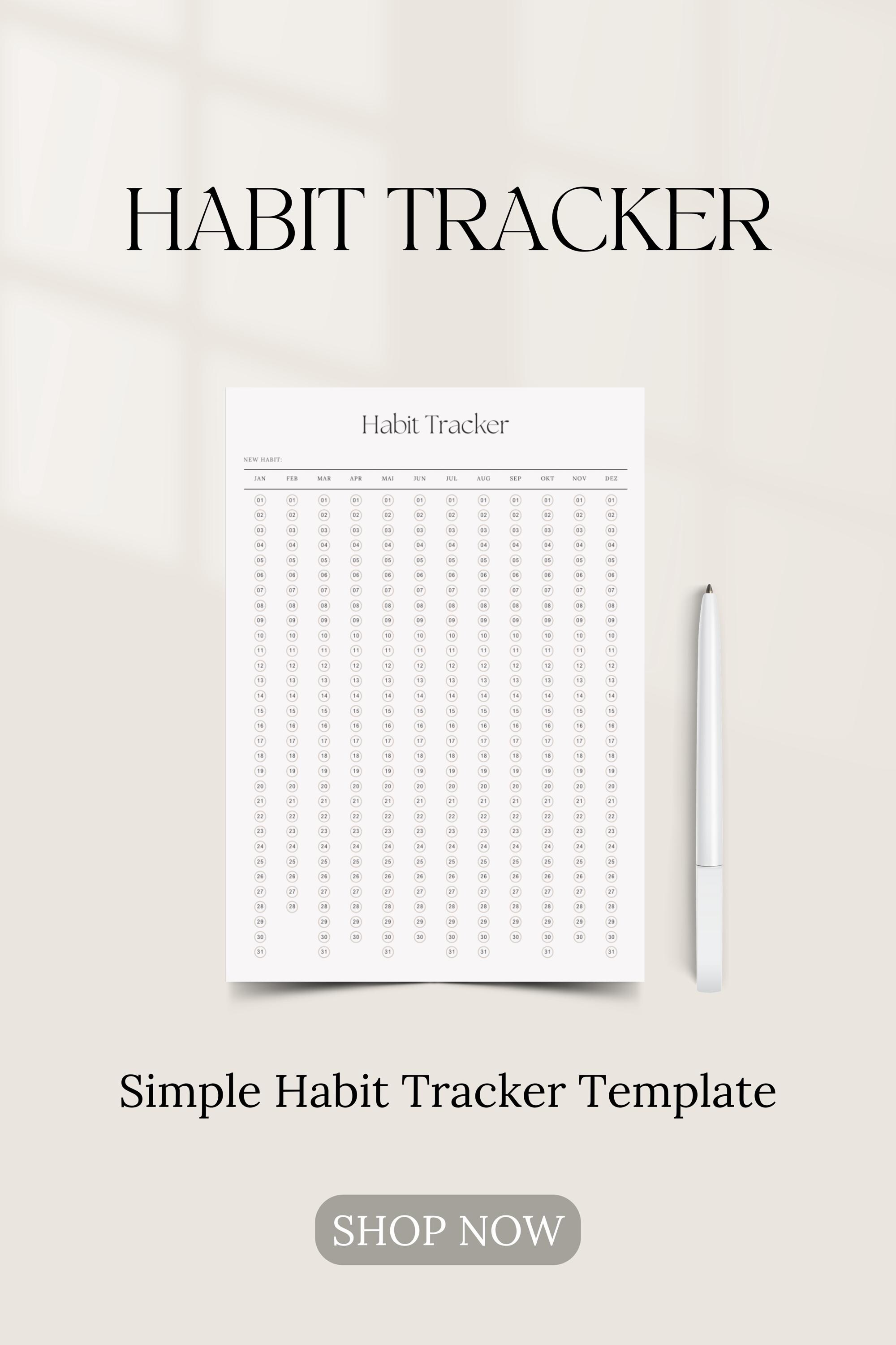 Habit Tracker Printable | Build Better Habits & Stay Consistent All ...