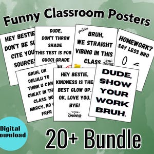 Funny Clasroom Decor, Slang Sign, Funny Math Prints, English Gramar Poster, Highschool Classroom Poster, Social Science Clasroom Decor,
