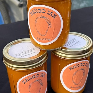 Mango Jam: Small batch artisanal tropical fruit jams