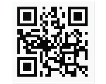 Rick roll qr code with no ads - stickers | Canvas Print