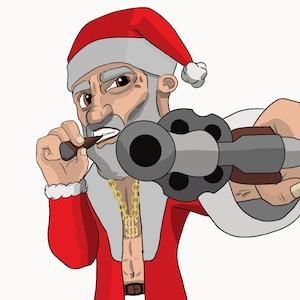 Clip Art, Digital art, Santa Clause, Weihnachten, Illustriation, Graphics, Illustrative image, Design Image, digtale Bilddatei zu Downloaden