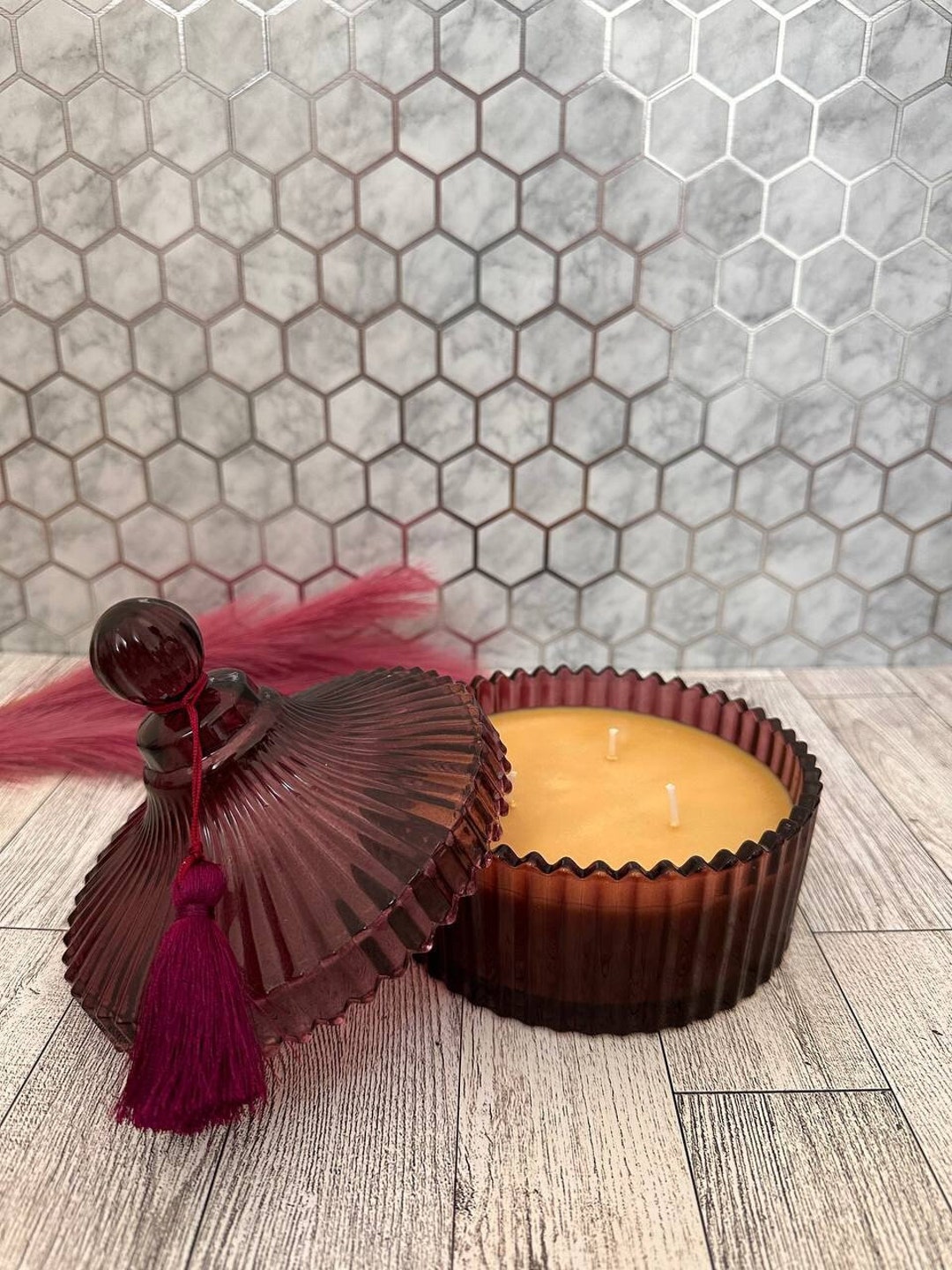 Luxury Jar Candleluxury Container Candledark Rosewood Glass Jar