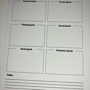 2023 Goals Sheet