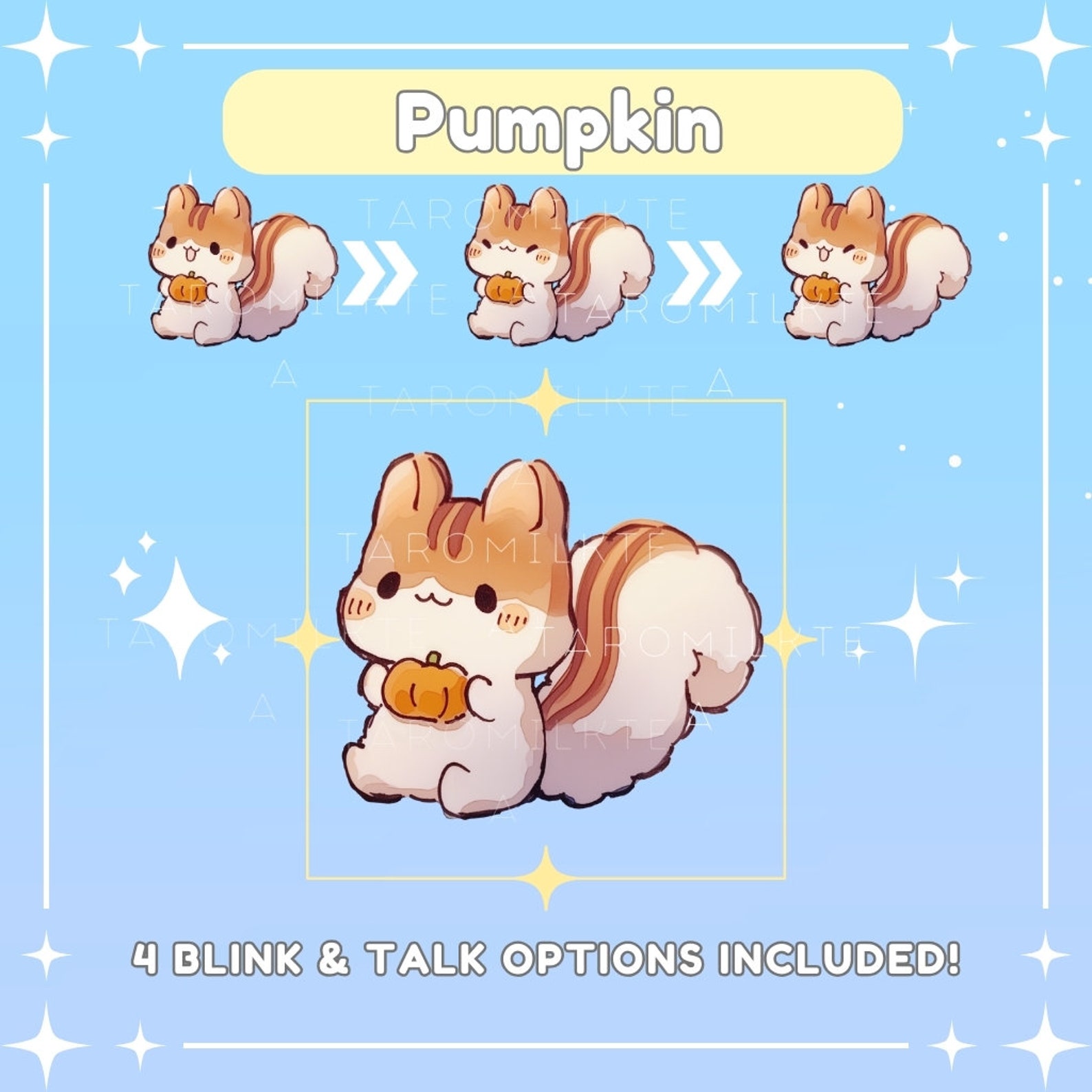 Pngtuber Cottage Core Critter , Stream Pet / Cute Chibi Chipmunk / Tea ...