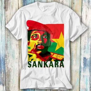 Thomas Sankara Africano Marxista Rivoluzionario Cartone Animato T-Shirt Vintage Retro Fantastico Regalo Uomo Donna Unisex Cartone Animato Anime Top Tee 915