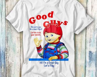 Gute Jungs Chucky Childs Play Horror Kult 80er Jahre T-Shirt Meme Geschenk Lustig Top T-Shirt Stil Unisex Gamer Film Musik 509