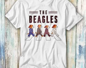 Camiseta The Beagles Abbey Road Beagle Dog Meme Presente Engraçado Top Tee Estilo Unissex Gamer Filme Música 472