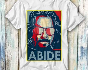 The Big Lebowski T-Shirt The Dude Abide T Shirt Meme Geschenk Lustig Top T-Shirt Stil Unisex Gamer Film Musik 661