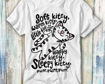 Weiches Kätzchen Warmes Kätzchen Niedliche Katze Haustier-Liebhaber-T-Shirt Meme Geschenk Lustig Spitze-T-Stück Art Unisex Gamer Film Musik 424