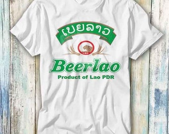 Beerlao Beer Laos Asia Produkt von Laos PDR T-Shirt Meme Geschenk Lustig Top T-Shirt Stil Unisex Gamer Film Musik 550