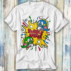 Bubble Bobble T Shirt Funny Gaming 80s Gamer Nerd Game Cool 