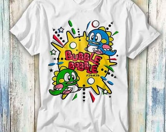 Bubble Bobble Game Amiga C64 Online Gaming Gamer Nerd 80s T Shirt Meme Gift Funny Top Tee Style Unisex Gamer Movie Music 502