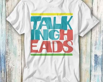 Talking Heads Retro 80s Typography Design T Shirt Meme Gift Funny Top Tee Style Unisex Gamer Movie Music 592