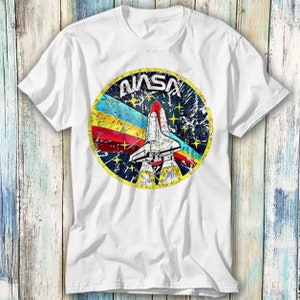 Vintage Nasa Logo Space Agency Star Universe T Shirt Meme Gift Funny Top Tee Style Unisex Gamer Movie Music 528