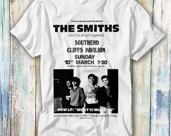 The Smiths On Tour Live Concert Southend T Shirt Vintage Retro Cool Gift Mens Womens Unisex Cartoon Anime Top Tee 906