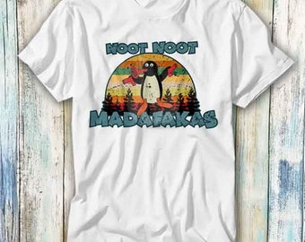 Pingu Noot Noot Madafakas Penguin T Shirt Meme Gift Funny Top Tee Style Unisex Gamer Movie Music 561