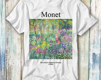 Claude Monet Der Garten des Künstlers in Giverny T-Shirt Meme Geschenk Lustig Top T-Shirt Stil Unisex Gamer Film Musik 449