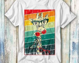 Gay Giraffe Sunglasses Lesbian Pride Proud Animal Pet Lover T Shirt Meme Gift Funny Top Tee Style Unisex Gamer Movie Music 1098