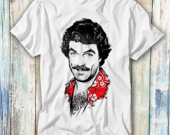 s*i様 Thomas cigar 90s Tシャツ Magnum PI Tom Selleck Higgins Island Hoppers Hawaii 80s T Shirt